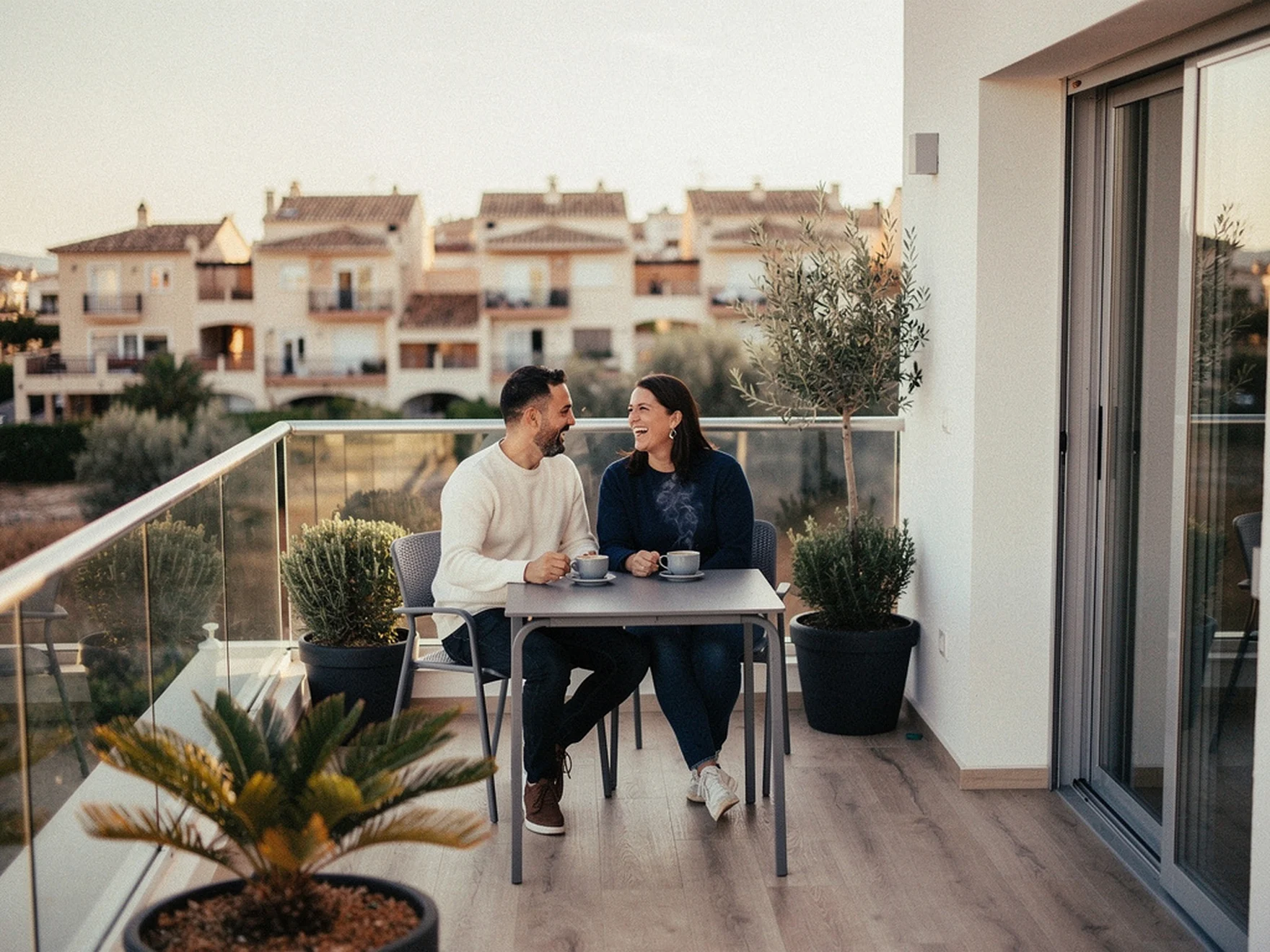 Terraza de una vivienda de Kairós Flor de Lis. Imagen de proyecto.
